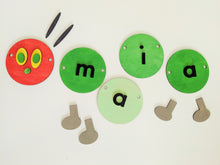 Load image into Gallery viewer, DIY Kit: Wooden Caterpillar Garland with Personalized Name