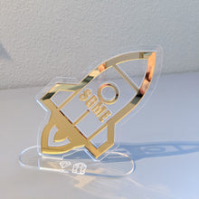 Load image into Gallery viewer, Happy.Crafted original design: To The Moon Reddit Wallstreetbets Plaque Trophy. $GME Gamestop to the moon!