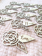Load image into Gallery viewer, Rose Baby Monthly Milestone Cards