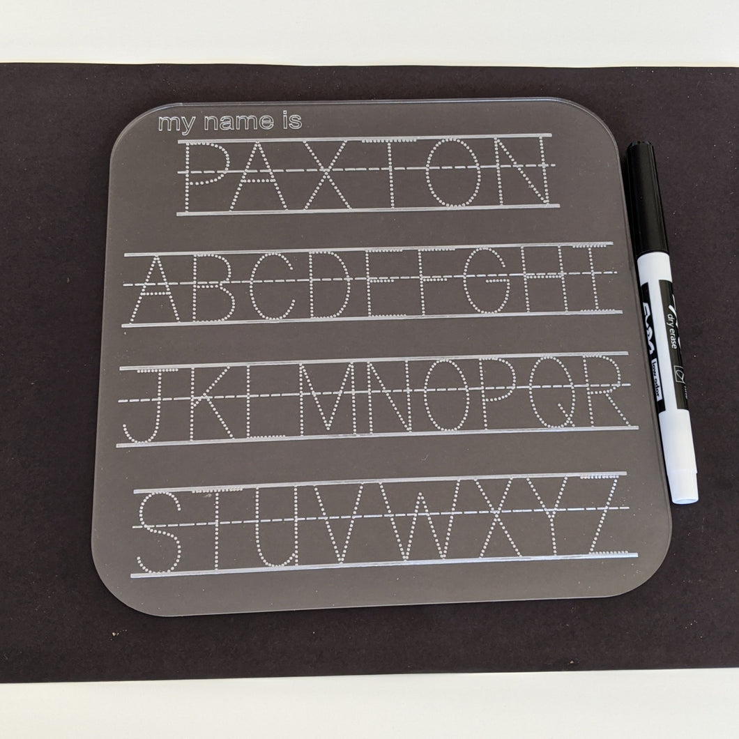 Personalized Acrylic Alphabet Writing Board