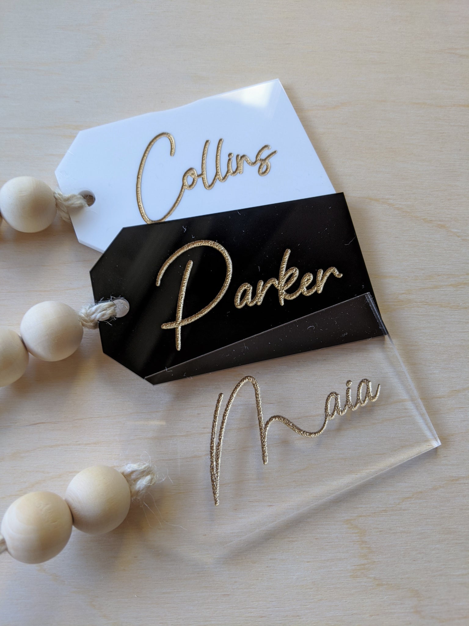 Elegant and Modern Stocking Tags, Personalized Gift Tags