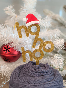 HoHoHo Glitter Cake Topper